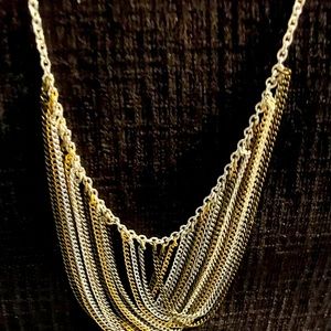 24” fringe benefits draped chain necklace